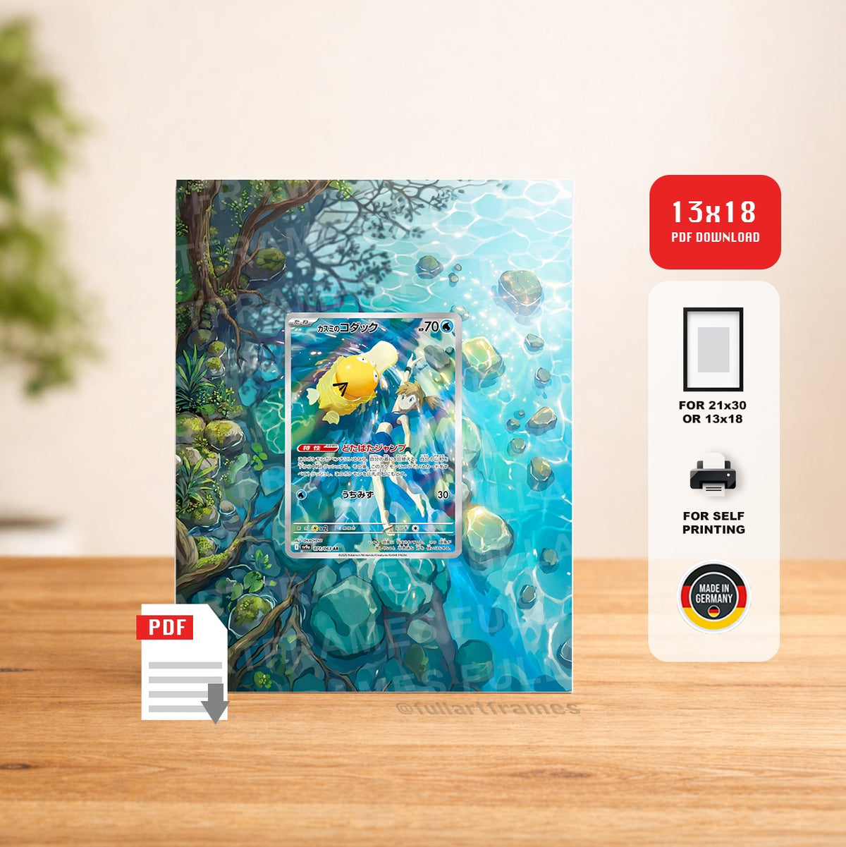 Mistys Enton / Misty's Psyduck DRI 193 – Artwork als PDF-Download