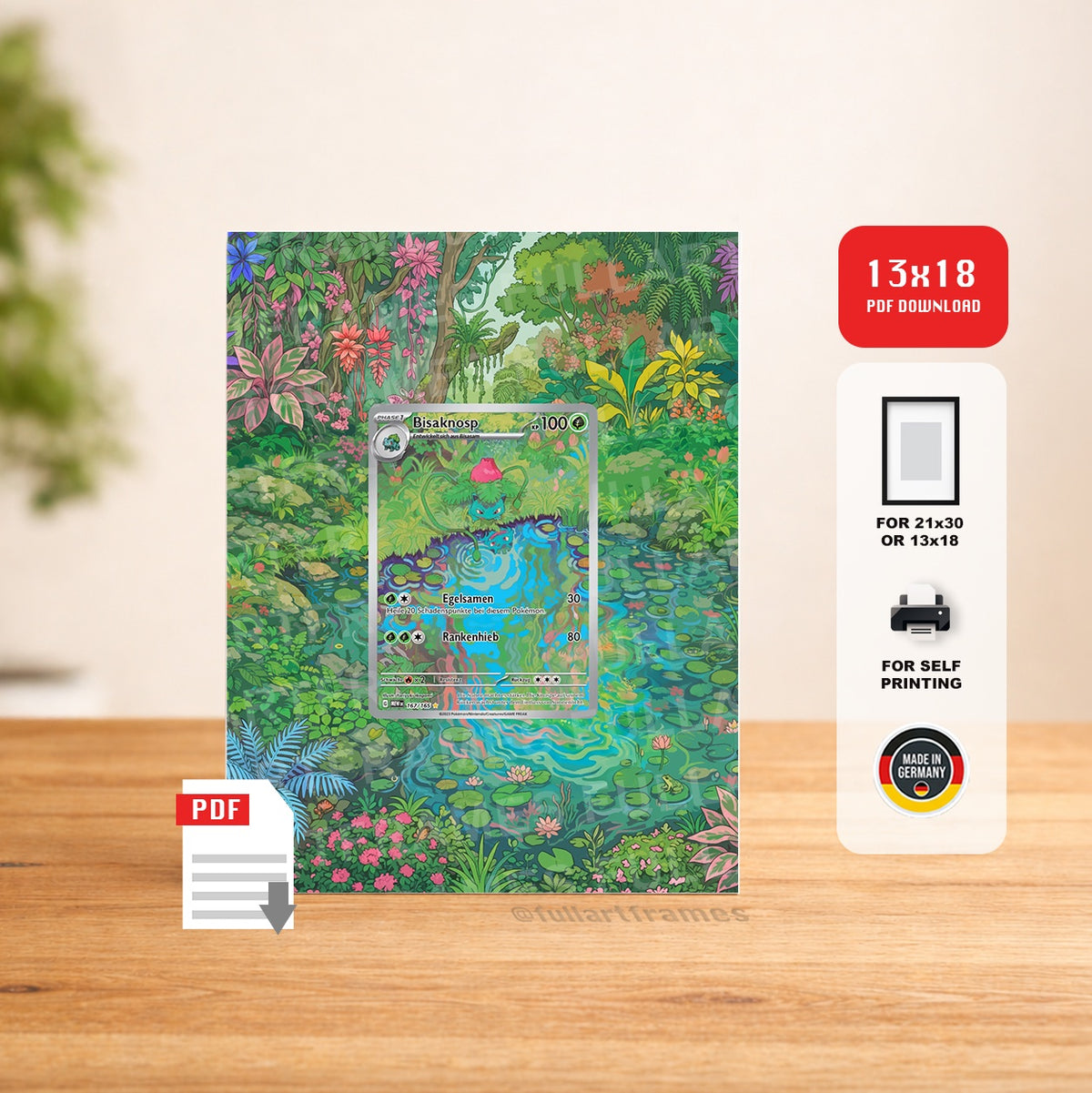 Bisaknosp / Ivysaur MEW 167 – Artwork als PDF-Download