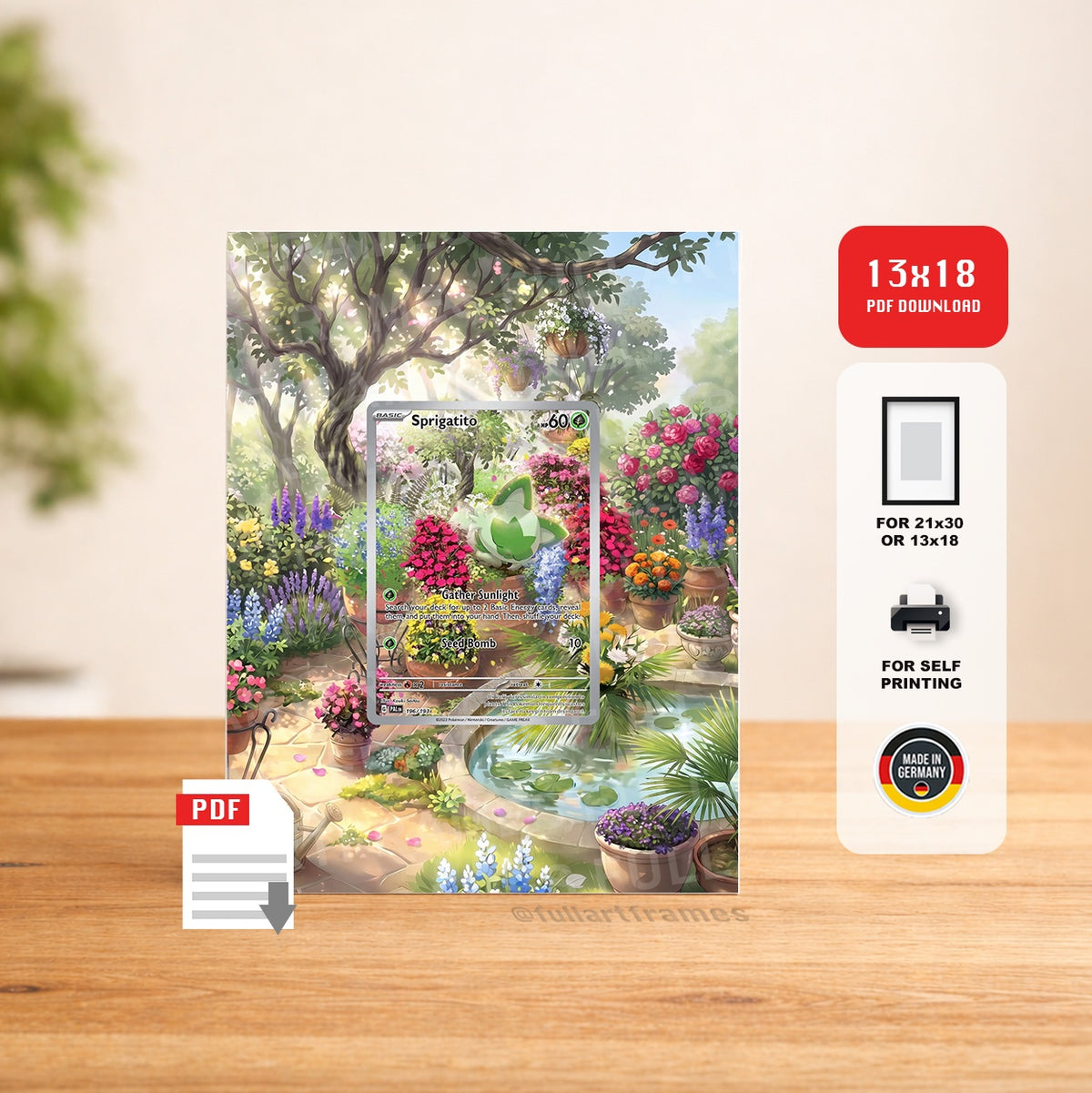 Felori / Sprigatito PAL 196 – Artwork als PDF-Download