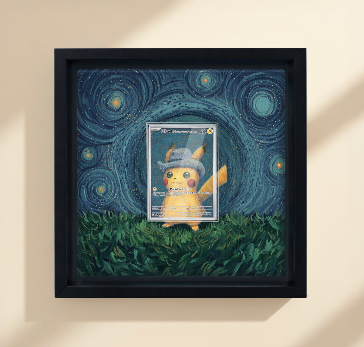 Pikachu mit grauem Filzhut / Pikachu with Grey Felt Hat SVP 085
