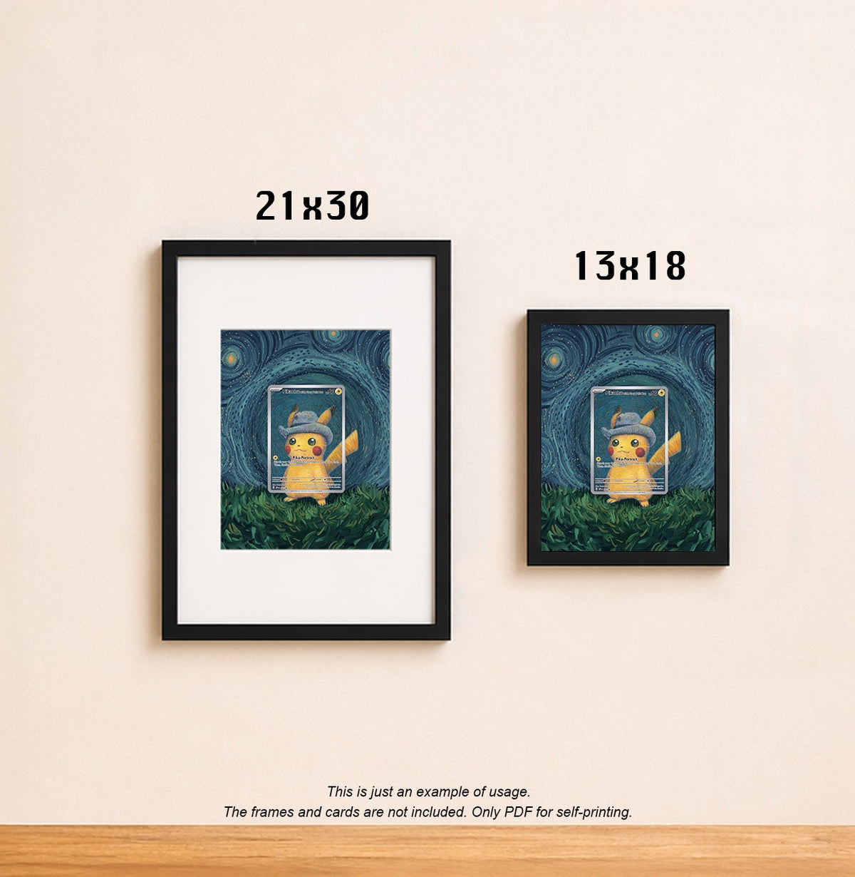 Pikachu mit grauem Filzhut / Pikachu with Grey Felt Hat SVP 085 – Artwork als PDF-Download
