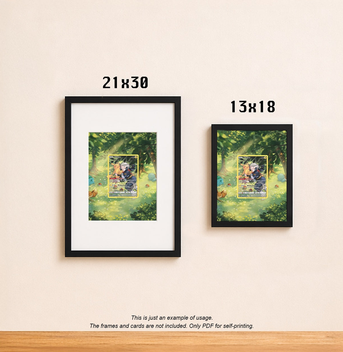 Schlafendes Pikachu / Sleeping Pikachu TG 05 – Artwork als PDF-Download