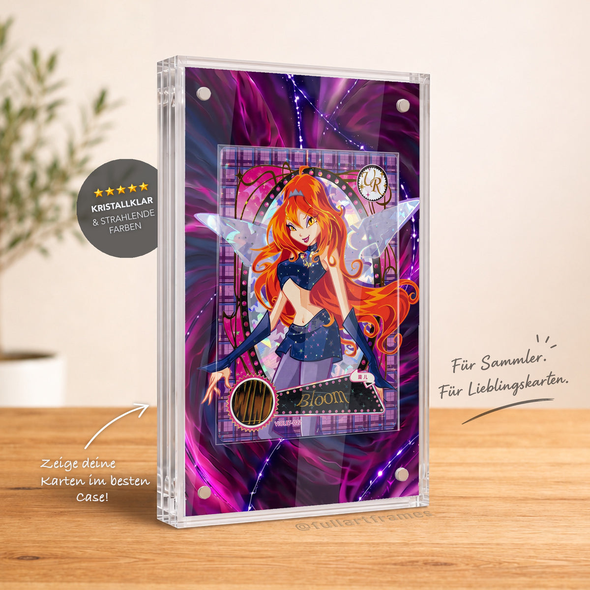 Magnetic Card Case – Dark Bloom VIOLET-022